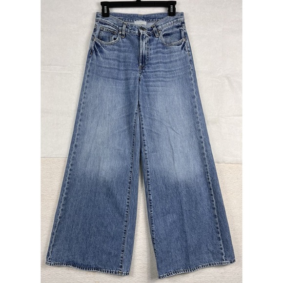 Viavia Denim - VIAVIA Made in Italy 100% Cotton Wide Leg Jeans Blue Size 25